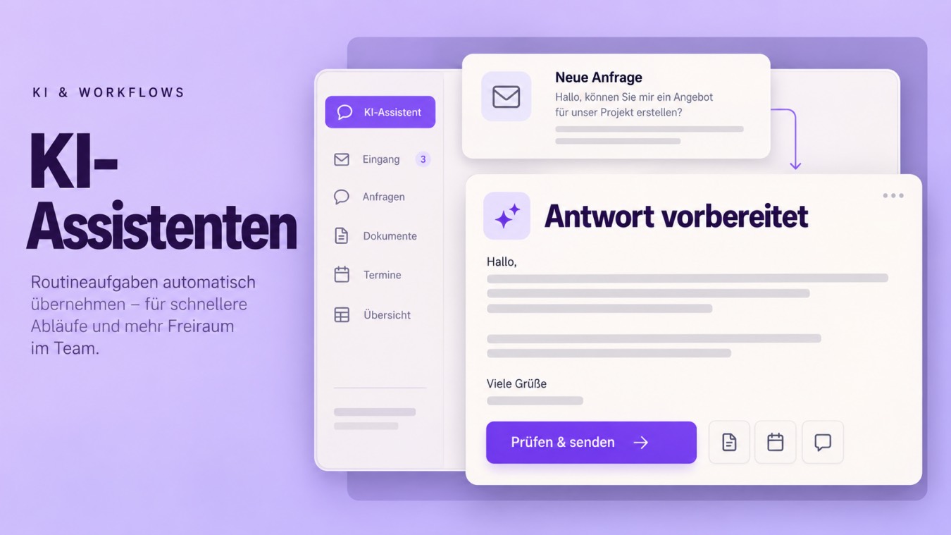 Leistungsillustration: KI-Assistent mit Antwortentwurf auf eine Anfrage