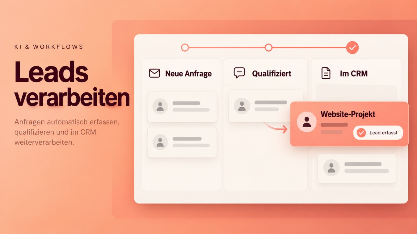 Leistungsillustration: KI-gestützte Lead-Verarbeitung im CRM