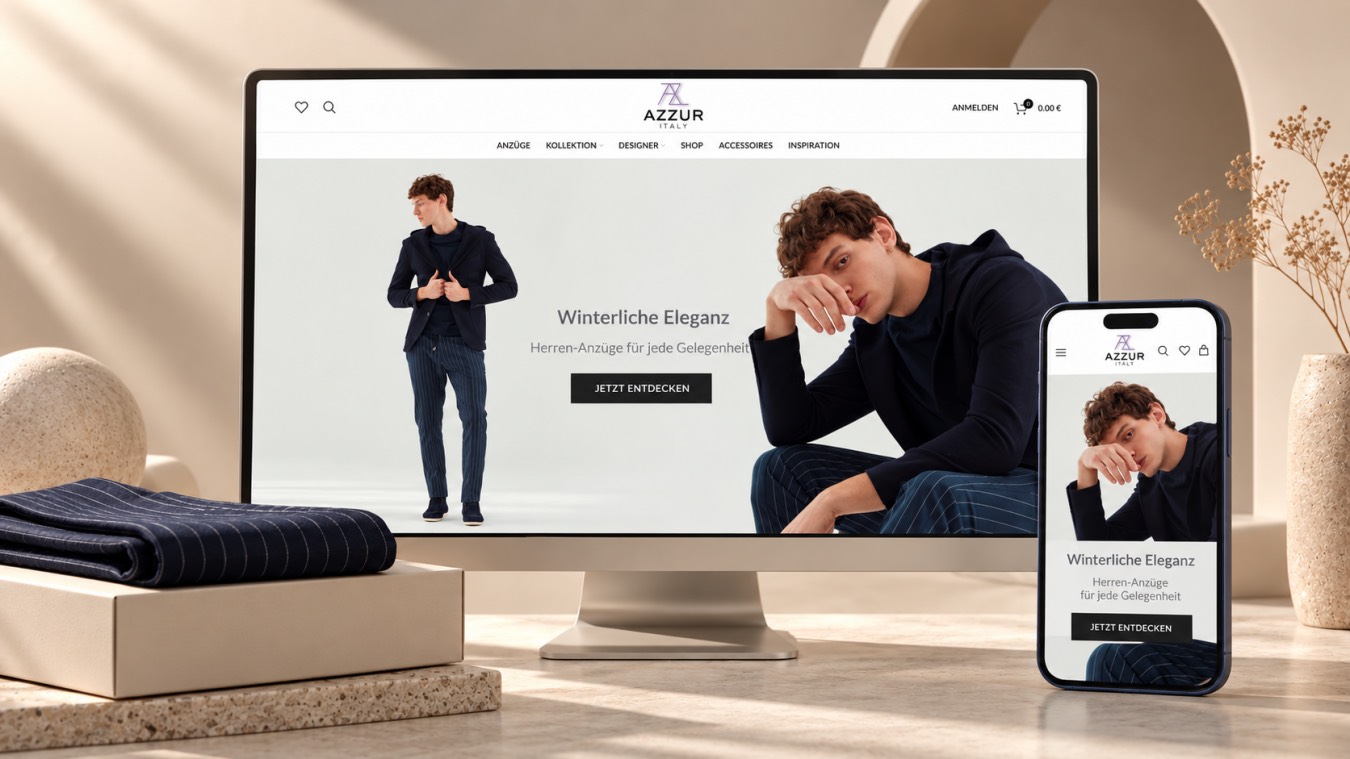 Leistungsvisualisierung: Online-Shop für Herrenmode von Azzur Berlin
