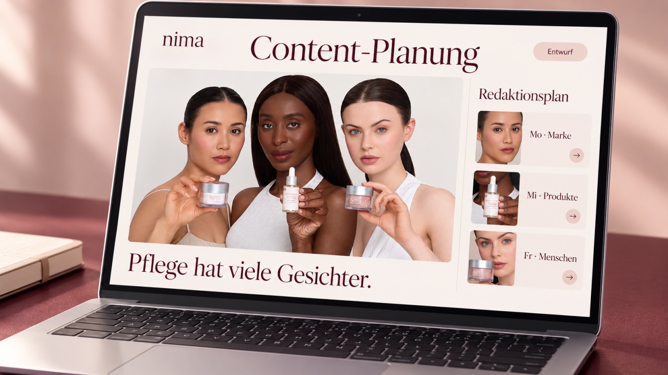 Leistungsvisualisierung: Social-Media-Contentplanung für Nima Berlin