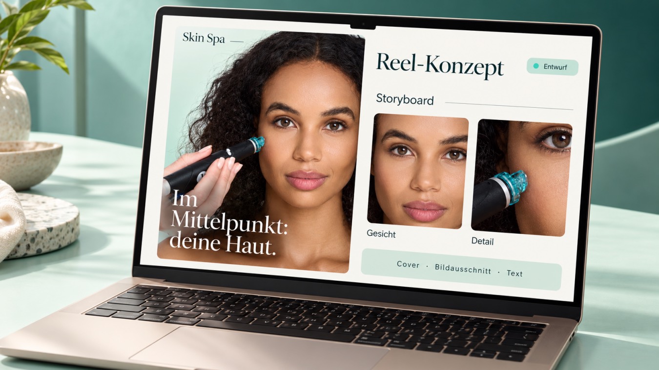 Leistungsvisualisierung: Social-Media-Reel-Konzept für Medical Skin Spa